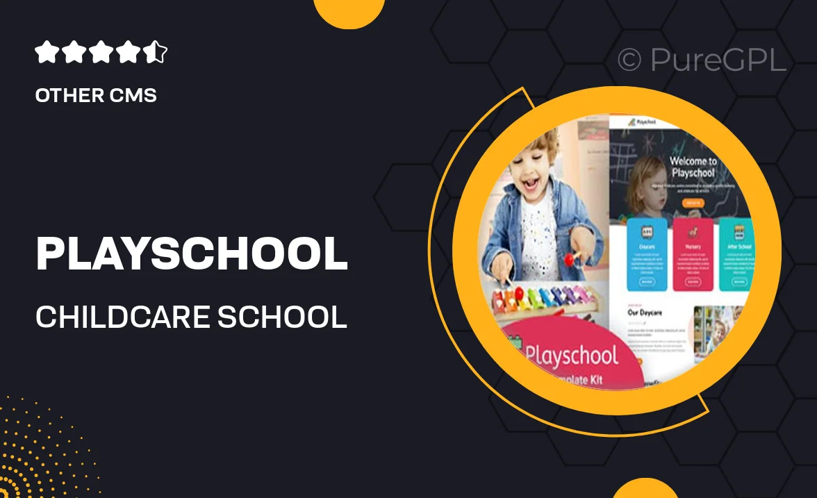 Playschool – Childcare & School Elementor Template Kit