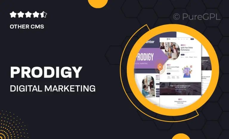 prodigy digital marketing elementor template kit
