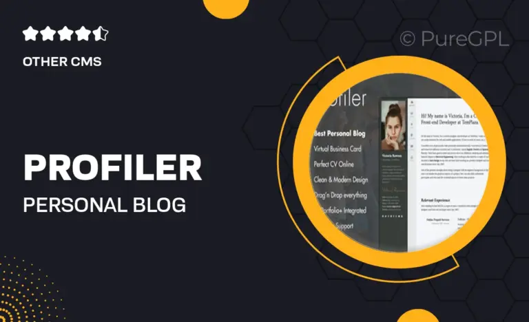 profiler personal blog joomla template