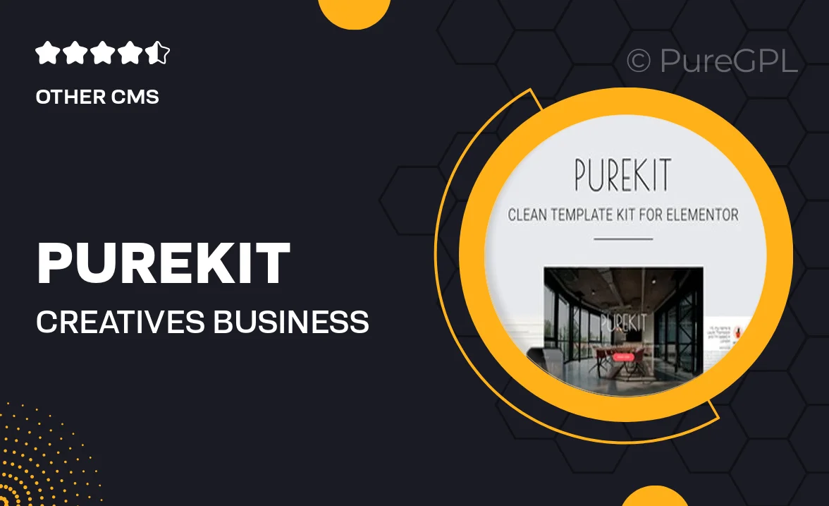 Purekit – Creatives & Business Elementor Template Kitt