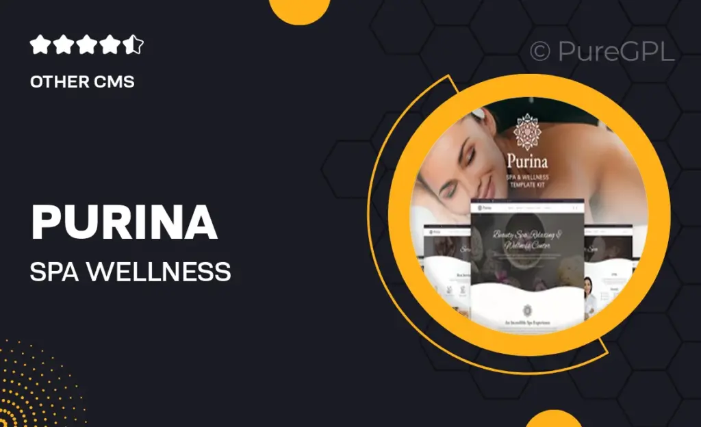 Purina – Spa & Wellness Elementor Template Kit 40 Purina – Spa & Wellness Elementor Template Kit