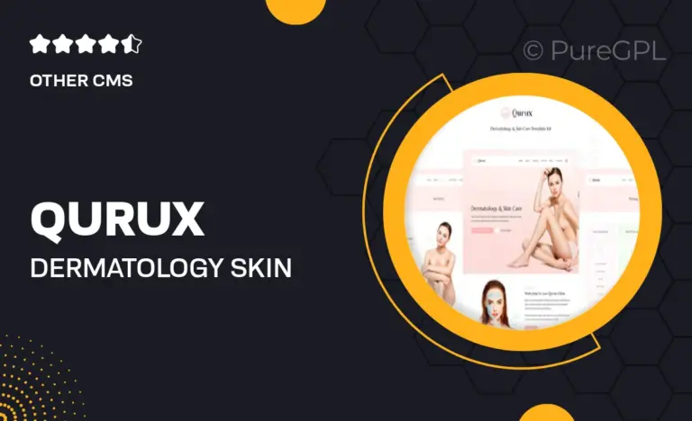 qurux dermatology skin care elementor template kit