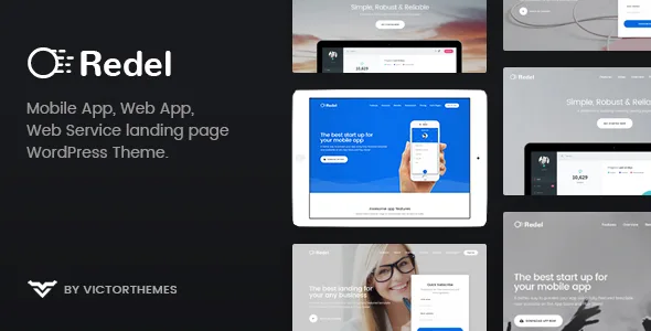 redel responsive app landing wordpress theme 1