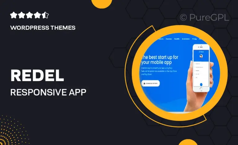 redel responsive app landing wordpress theme