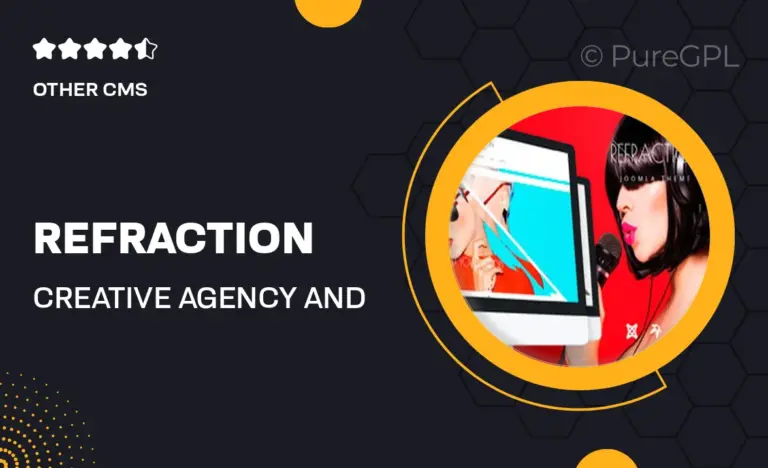 refraction creative agency and blog responsive joomla multipurpose template