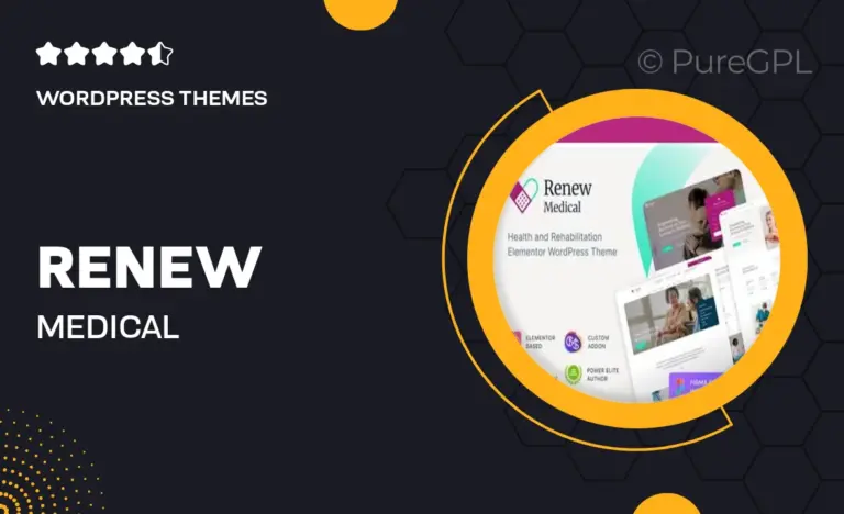 renew medical physiotherapy rehabilitation clinic medical wordpress theme