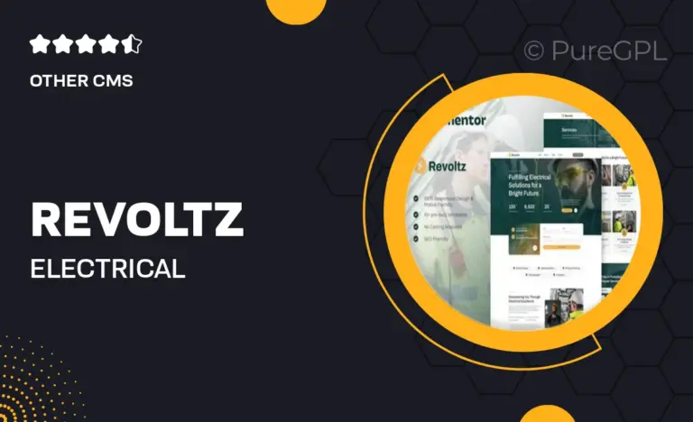 revoltz electrical installation maintenance elementor template kit