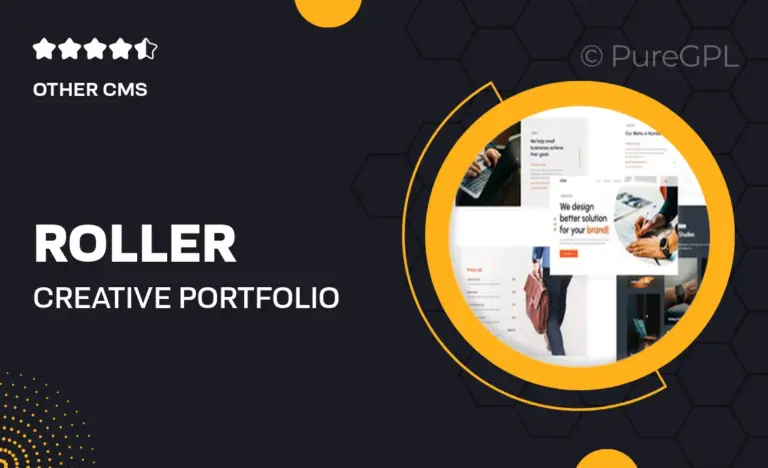 roller creative portfolio agency elementor template kit