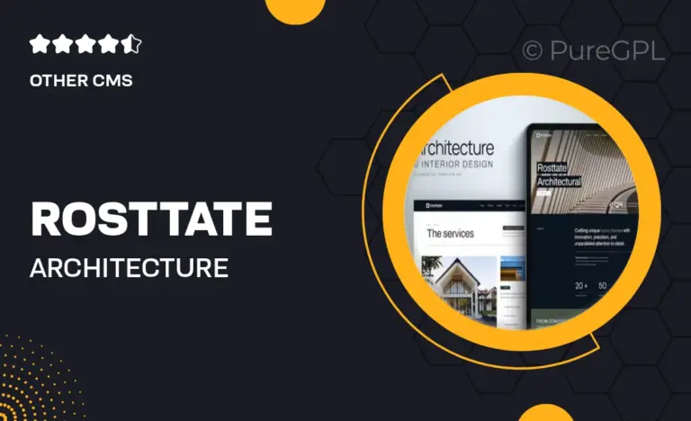 rosttate architecture interior design elementor template kit