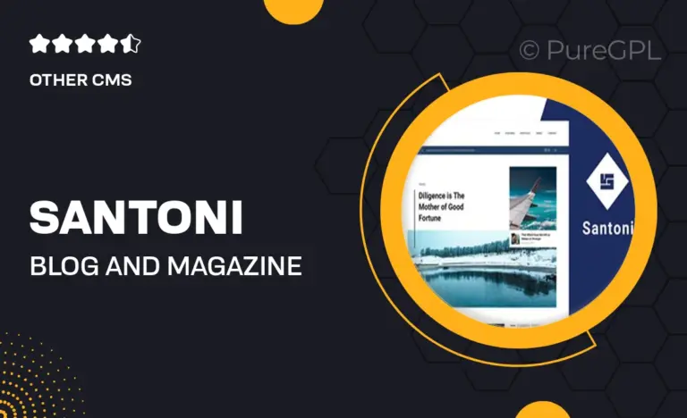 santoni blog and magazine joomla theme