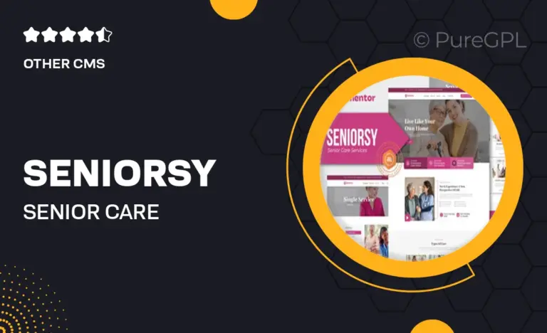 seniorsy senior care services elementor template kit
