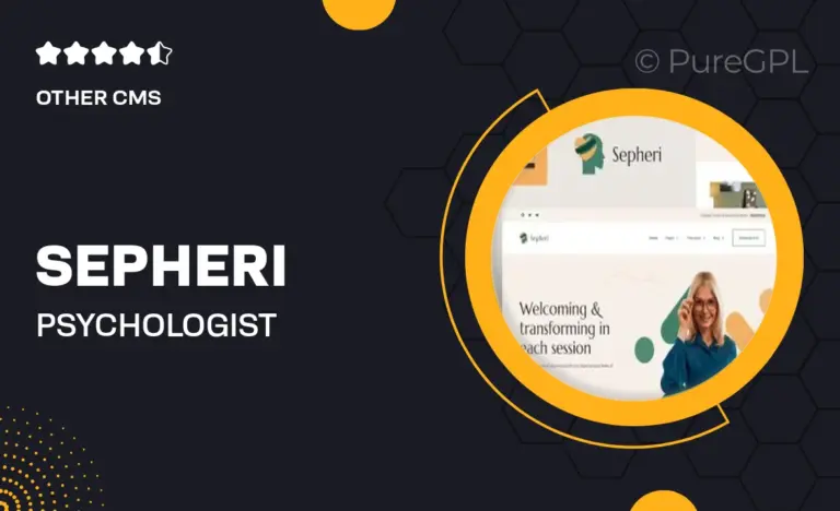 sepheri psychologist elementor pro template kit