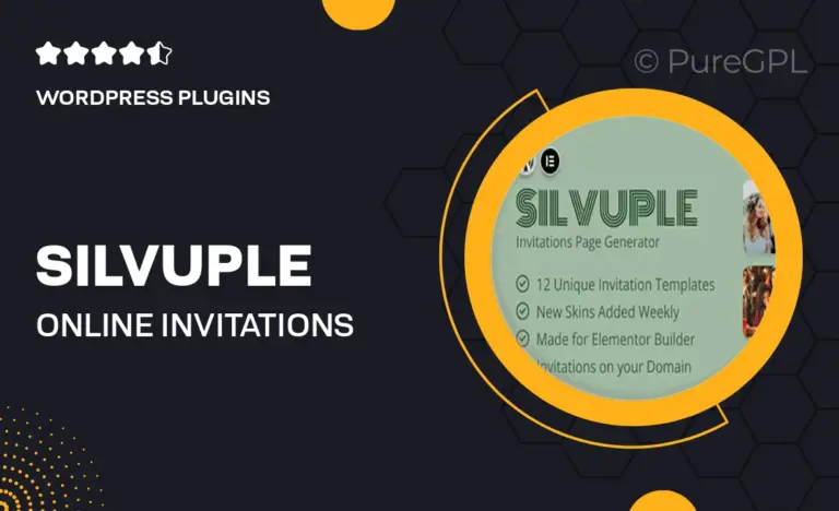 silvuple online invitations maker addon for elementor