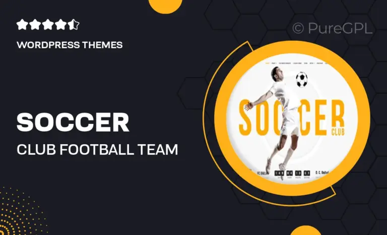 soccer club football team wordpress theme