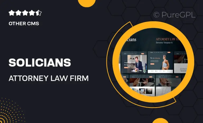 solicians attorney law firm elementor template kit
