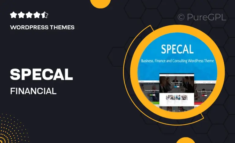 specal financial consulting wordpress theme
