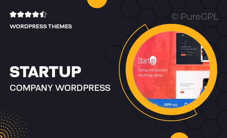 startup company wordpress theme for business technology