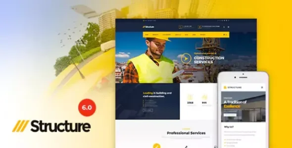 structure construction industrial factory wordpress theme 1