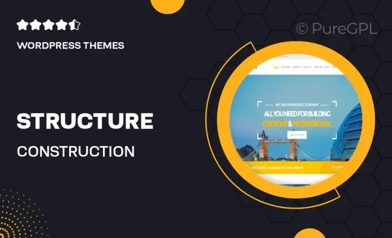 structure construction industrial factory wordpress theme
