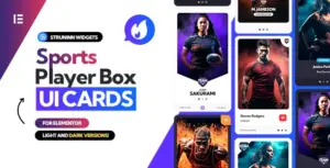 Struninn – Sports Player – UI Cards for Elementor