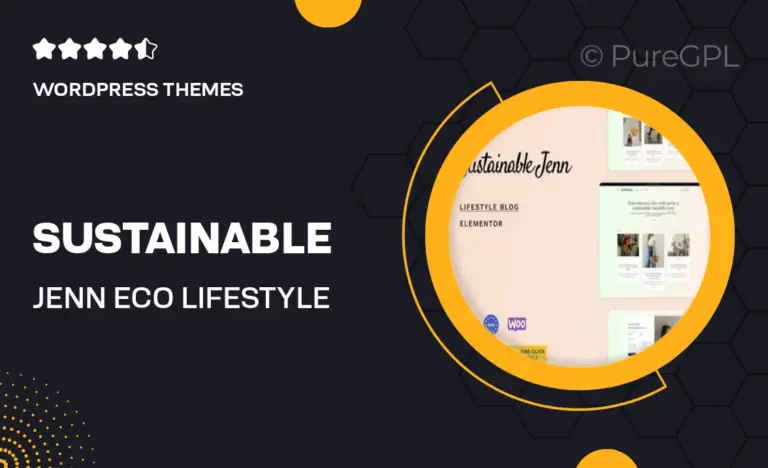 sustainable jenn eco lifestyle blog wordpress theme