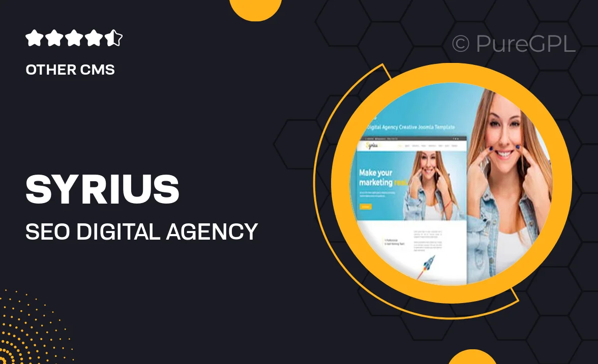 Syrius – Seo Digital Agency Creative Joomla Template