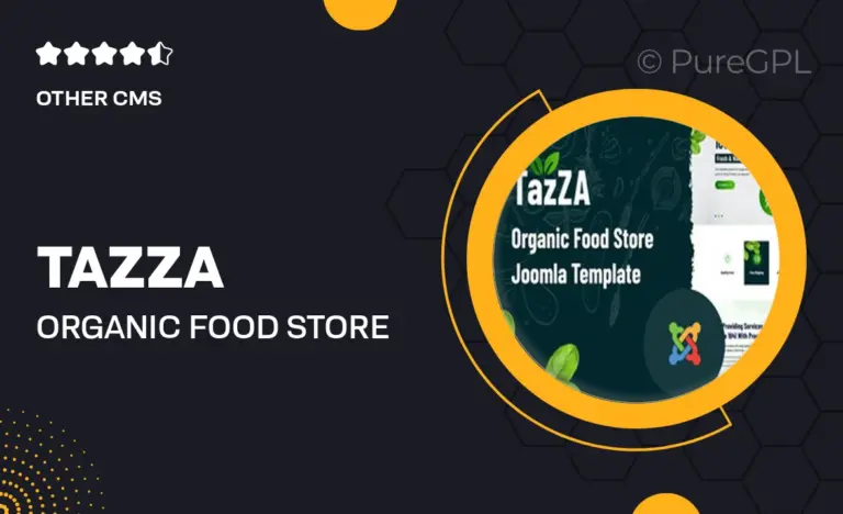 tazza organic food store joomla template