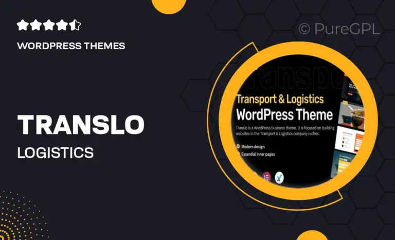 translo logistics transportation wordpress theme