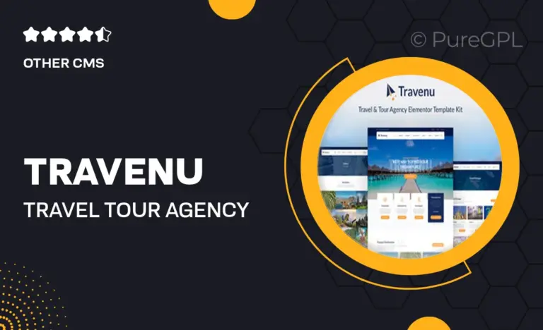 travenu travel tour agency elementor template kit