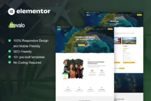 Trevalo – Travel & Tourism Agency Elementor Pro Template Kit