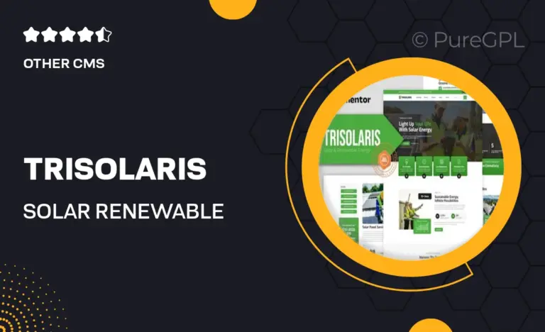 trisolaris solar renewable energy elementor template kit