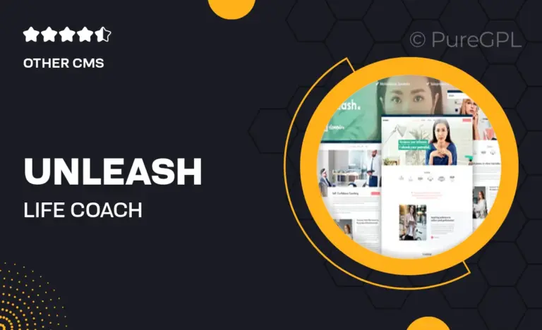 unleash life coach elementor template kit