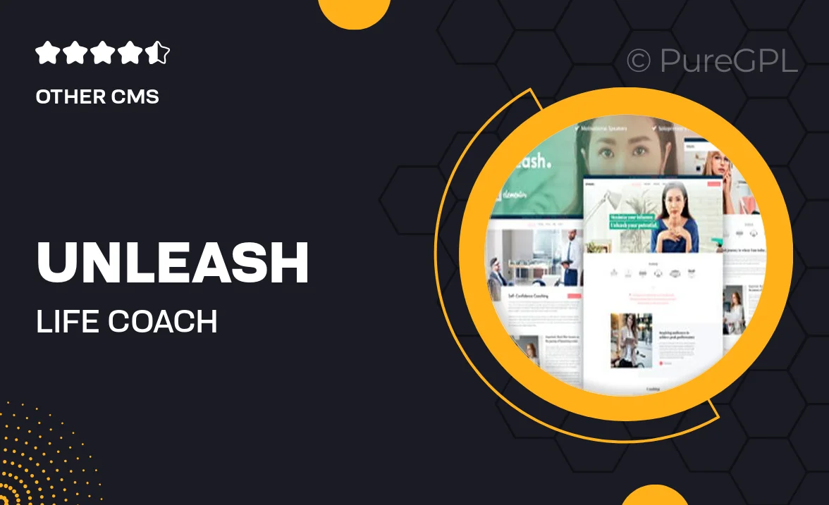 Unleash – Life Coach Elementor Template Kit