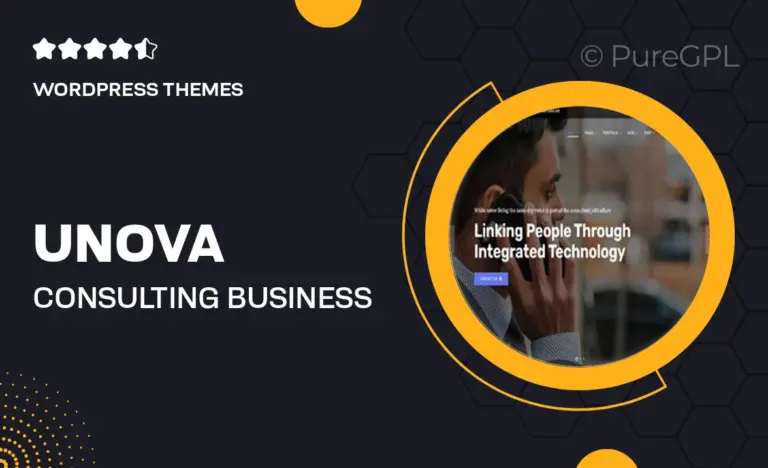 unova consulting business wordpress theme