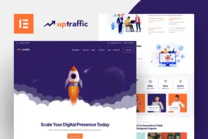 Uptraffic – Digital Marketing Agency Elementor Template Kit