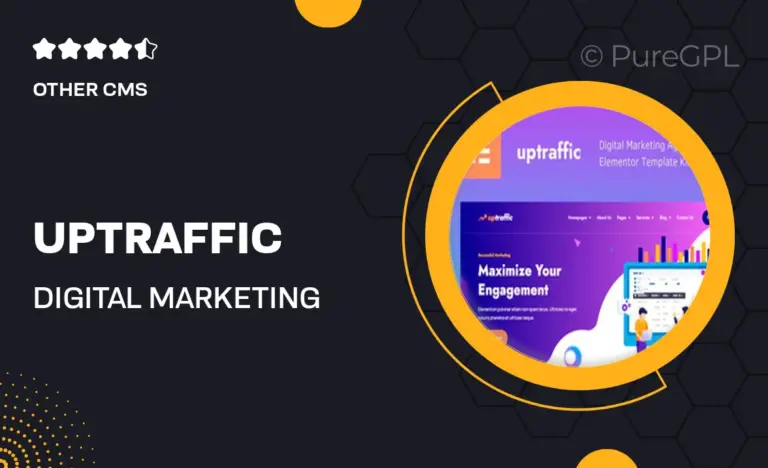 uptraffic digital marketing agency elementor template kit