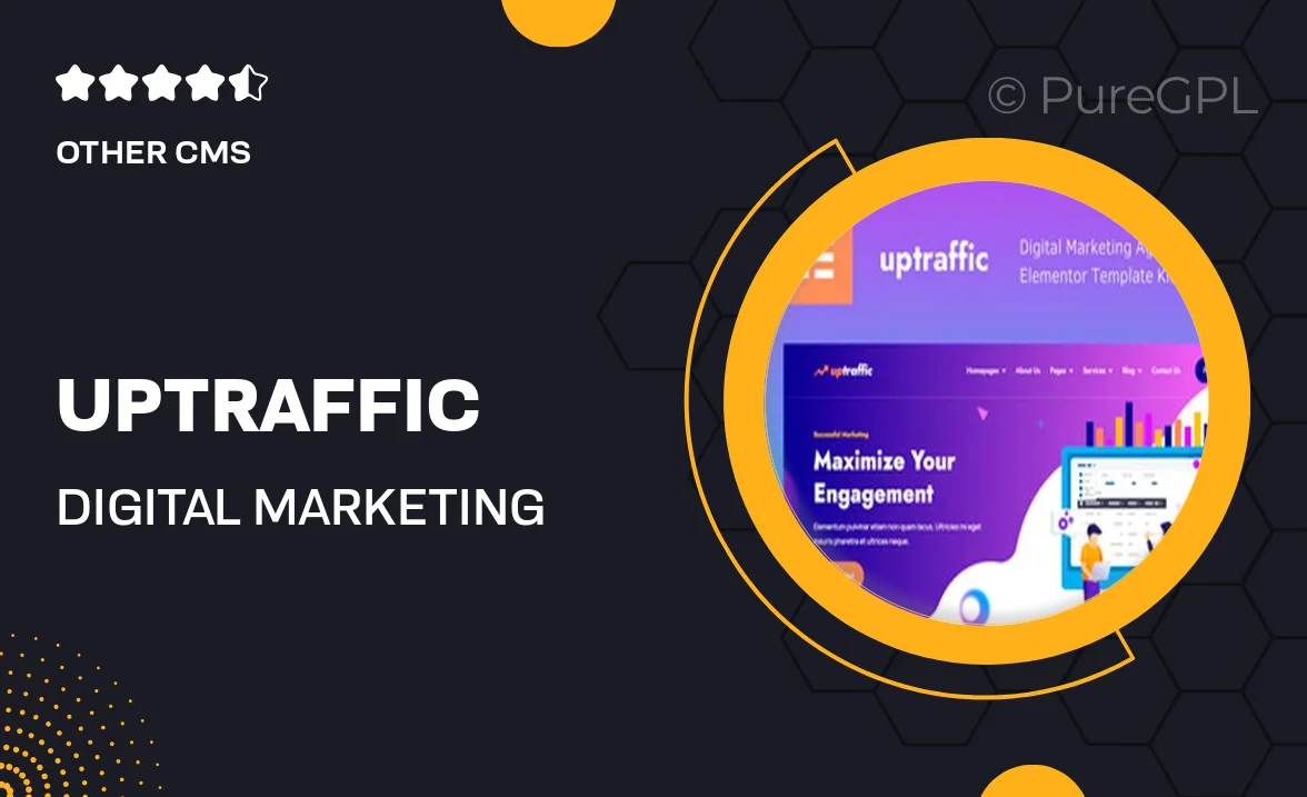 Uptraffic – Digital Marketing Agency Elementor Template Kit