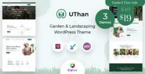 Uthan – Landscaping Gardening WordPress theme + RTL