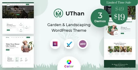 uthan landscaping gardening wordpress theme rtl 1