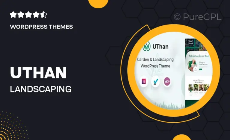 uthan landscaping gardening wordpress theme rtl