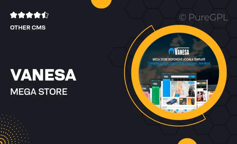 vanesa mega store responsive joomla template