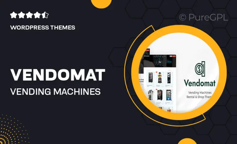 vendomat vending machines woocommerce theme
