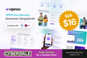 Vipinco – VPN Proxy Security Elementor Pro Template Kit