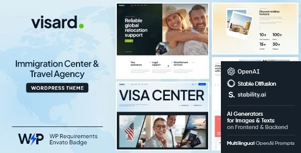 visard immigration visa center travel agency wordpress theme 1
