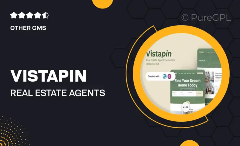 vistapin real estate agents elementor template kit