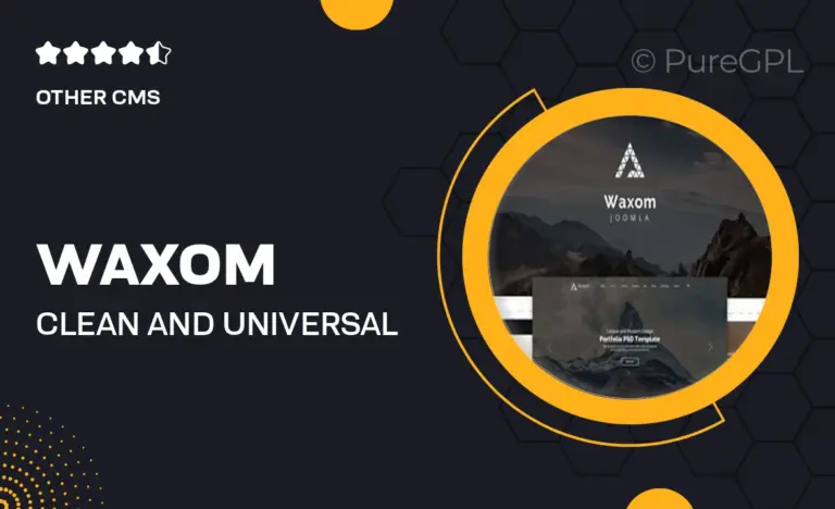 waxom clean and universal responsive joomla