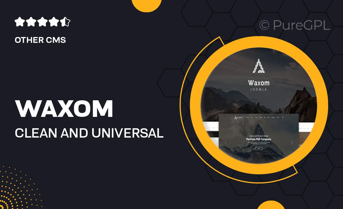 Waxom – Clean And Universal Responsive Joomla