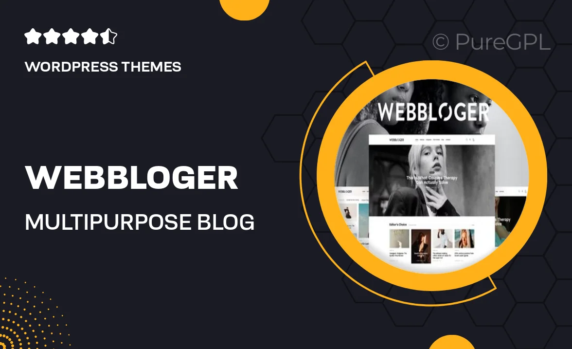 Webbloger – Multipurpose Blog WordPress Theme