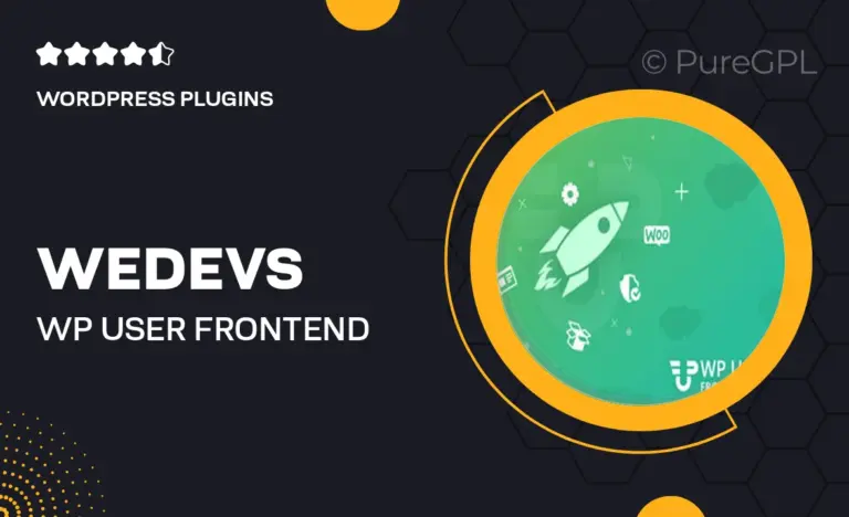 wedevs wp user frontend pro