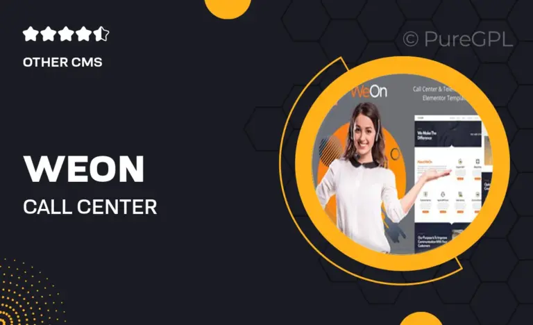 weon call center telemarketing elementor template kit